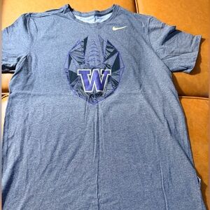 Nike Men’s Heather Gray Graphic 'W' Short Sleeve Tee